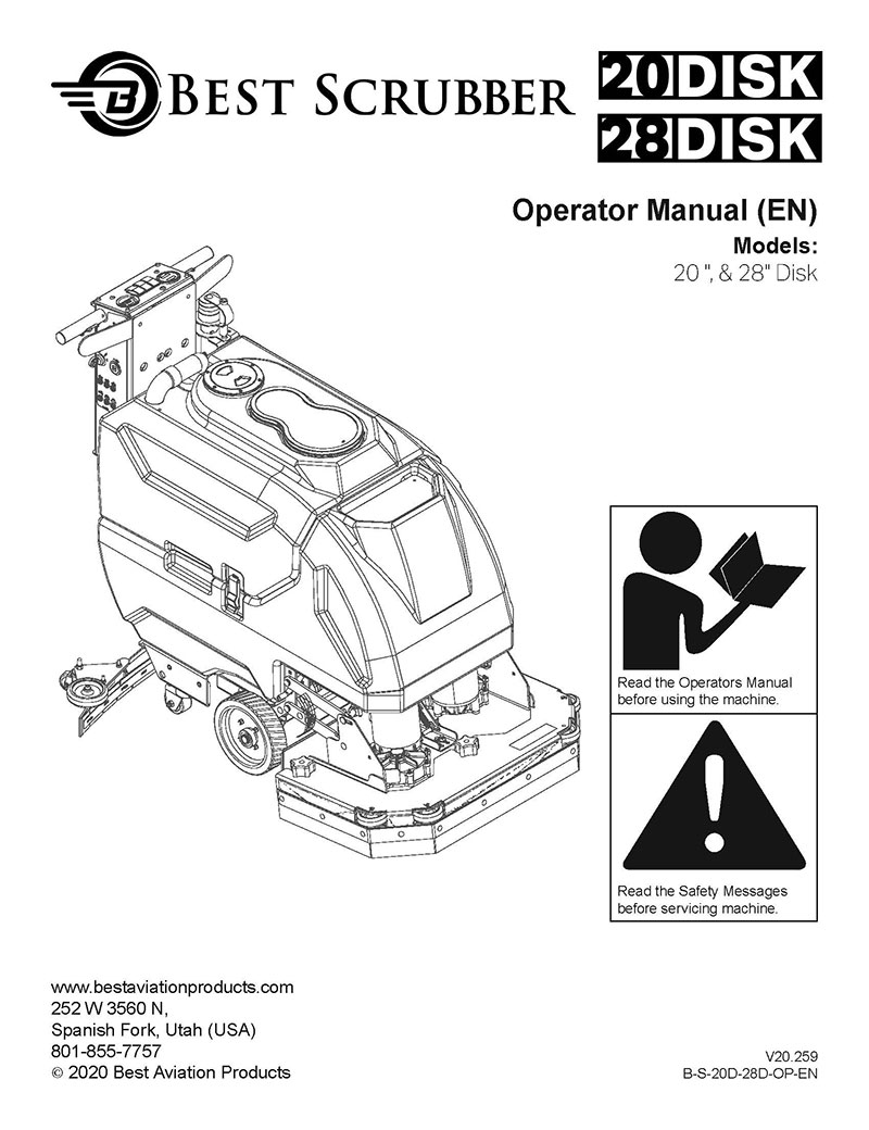 operators manual for 20 disk and 28 disk 